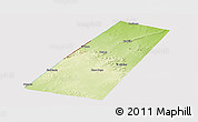 Physical Panoramic Map of Beled Xaawo (Bula-hawa), cropped outside