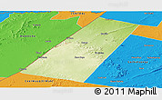 Physical Panoramic Map of Beled Xaawo (Bula-hawa), political outside