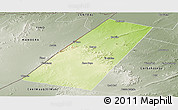 Physical Panoramic Map of Beled Xaawo (Bula-hawa), semi-desaturated