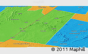 Political Panoramic Map of Beled Xaawo (Bula-hawa)