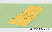 Savanna Style Panoramic Map of Beled Xaawo (Bula-hawa), single color outside