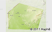 Physical 3D Map of Ceel Waaq (El Wak), lighten