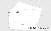 Silver Style Simple Map of Ceel Waaq (El Wak), single color outside