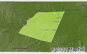 Physical 3D Map of Dolow, darken