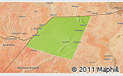 Physical 3D Map of Dolow, satellite outside