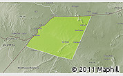 Physical 3D Map of Dolow, semi-desaturated