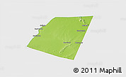 Physical 3D Map of Dolow, single color outside