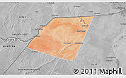 Satellite 3D Map of Dolow, desaturated