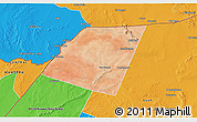 Satellite 3D Map of Dolow, political outside