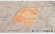 Satellite 3D Map of Dolow, semi-desaturated