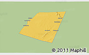 Savanna Style 3D Map of Dolow, single color outside