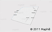 Silver Style 3D Map of Dolow, single color outside