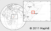 Blank Location Map of Dolow, within the entire country