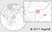 Blank Location Map of Dolow