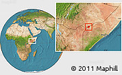 Satellite Location Map of Dolow