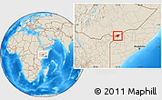 Shaded Relief Location Map of Dolow