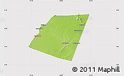Physical Map of Dolow, cropped outside