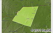 Physical Map of Dolow, darken
