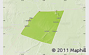 Physical Map of Dolow, lighten