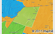 Physical Map of Dolow, political outside