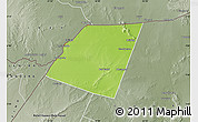 Physical Map of Dolow, semi-desaturated