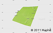 Physical Map of Dolow, single color outside