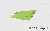 Physical Panoramic Map of Dolow, cropped outside