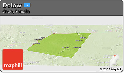 Physical Panoramic Map of Dolow, lighten