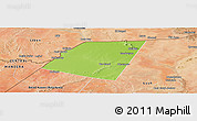 Physical Panoramic Map of Dolow, satellite outside