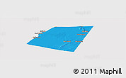 Political Panoramic Map of Dolow, cropped outside