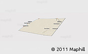 Shaded Relief Panoramic Map of Dolow, cropped outside