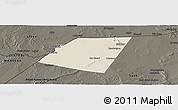 Shaded Relief Panoramic Map of Dolow, darken