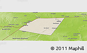 Shaded Relief Panoramic Map of Dolow, physical outside