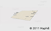 Shaded Relief Panoramic Map of Dolow, single color outside