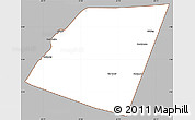Gray Simple Map of Dolow, cropped outside