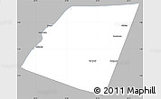 Gray Simple Map of Dolow, single color outside