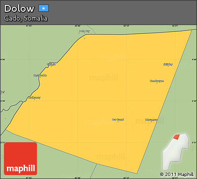 Savanna Style Simple Map of Dolow