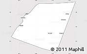 Silver Style Simple Map of Dolow, cropped outside