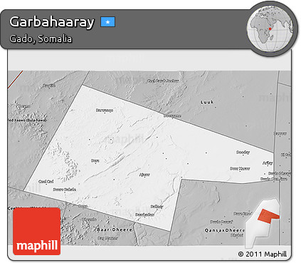 Gray 3D Map of Garbahaaray