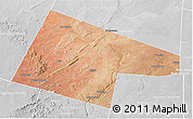 Satellite 3D Map of Garbahaaray, lighten, desaturated