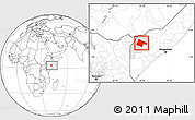Blank Location Map of Garbahaaray, highlighted parent region