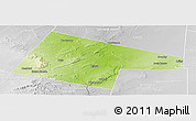 Physical Panoramic Map of Garbahaaray, lighten, desaturated