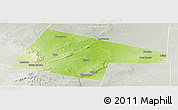 Physical Panoramic Map of Garbahaaray, lighten, semi-desaturated