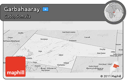 Silver Style Panoramic Map of Garbahaaray