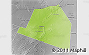 Physical 3D Map of Luuk, desaturated