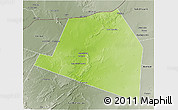 Physical 3D Map of Luuk, semi-desaturated