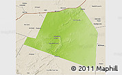 Physical 3D Map of Luuk, shaded relief outside