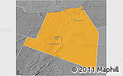 Political 3D Map of Luuk, desaturated