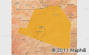 Political 3D Map of Luuk, satellite outside