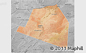 Satellite 3D Map of Luuk, desaturated